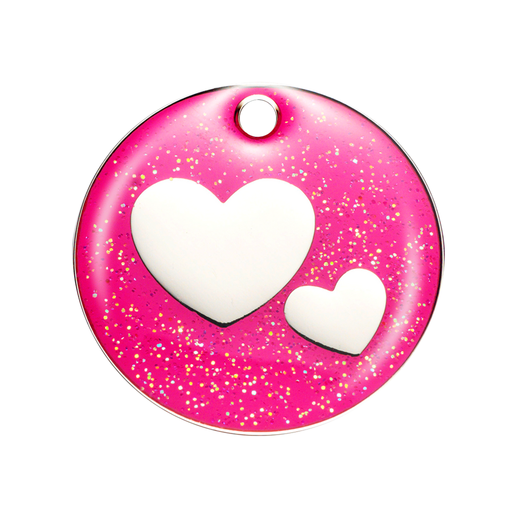 glitter-hearts-pink-medium-id-tag
