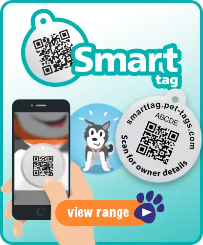 Smart QR Code Pet Tag with free engraving