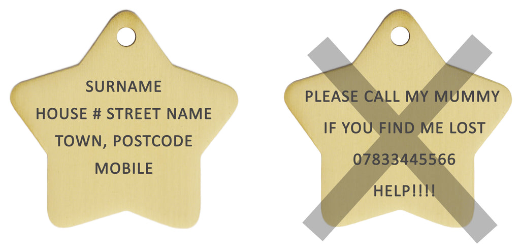 Brass Star Pets Tag