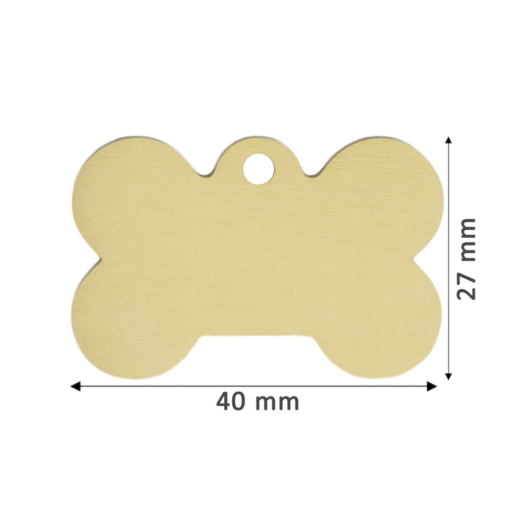 Brass Bone Dog ID Tag
