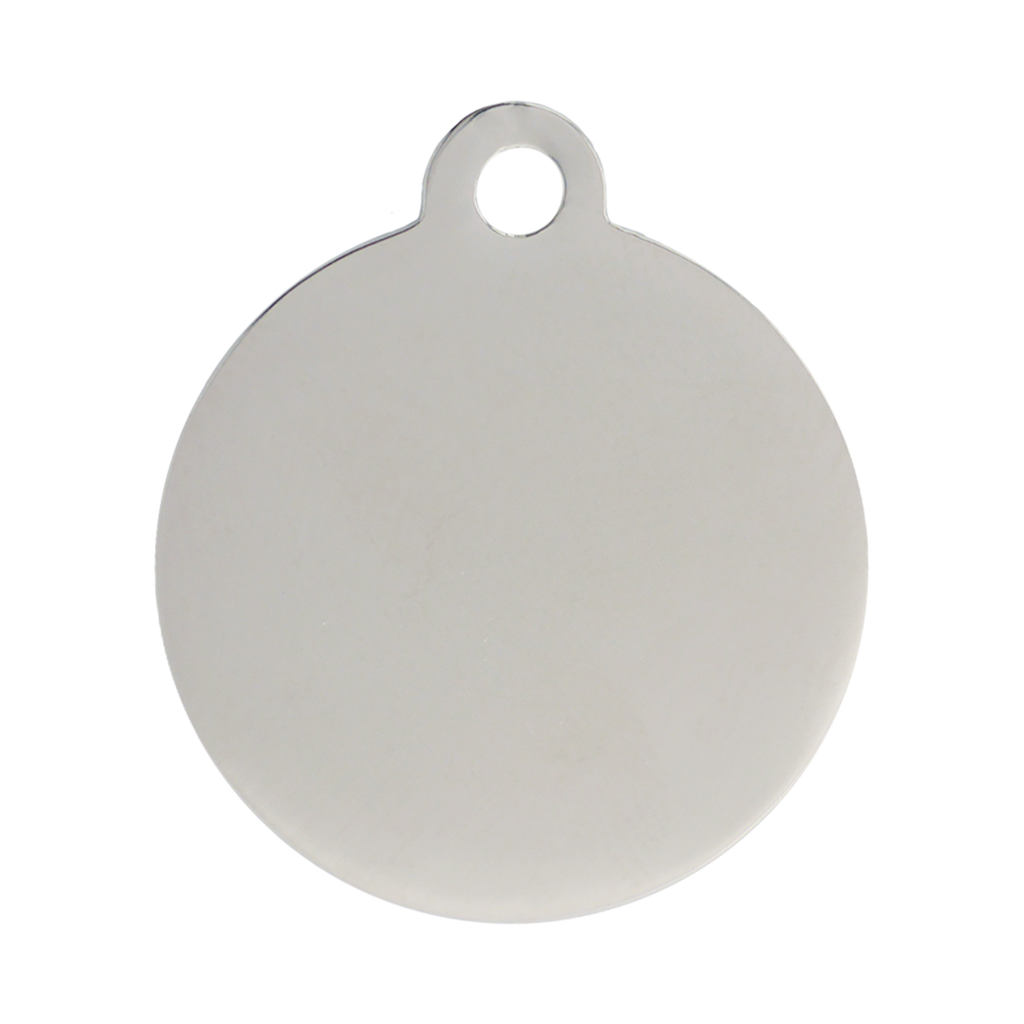 Red Pawprint Pet Tag Back