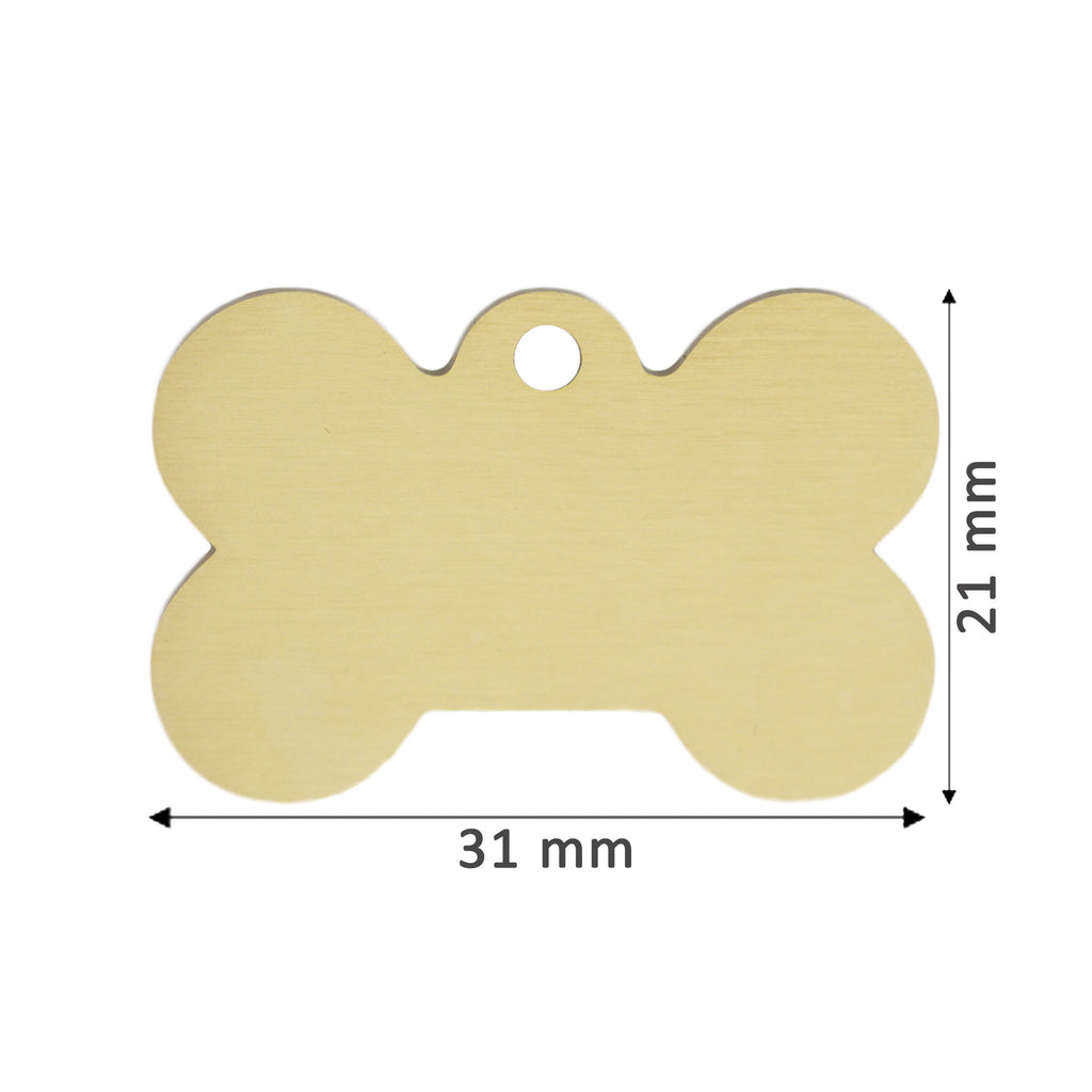 Brass Bone Dog ID Tag