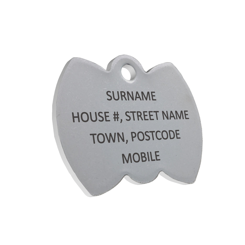 Stainless Steel Bowtie Pet I Tag