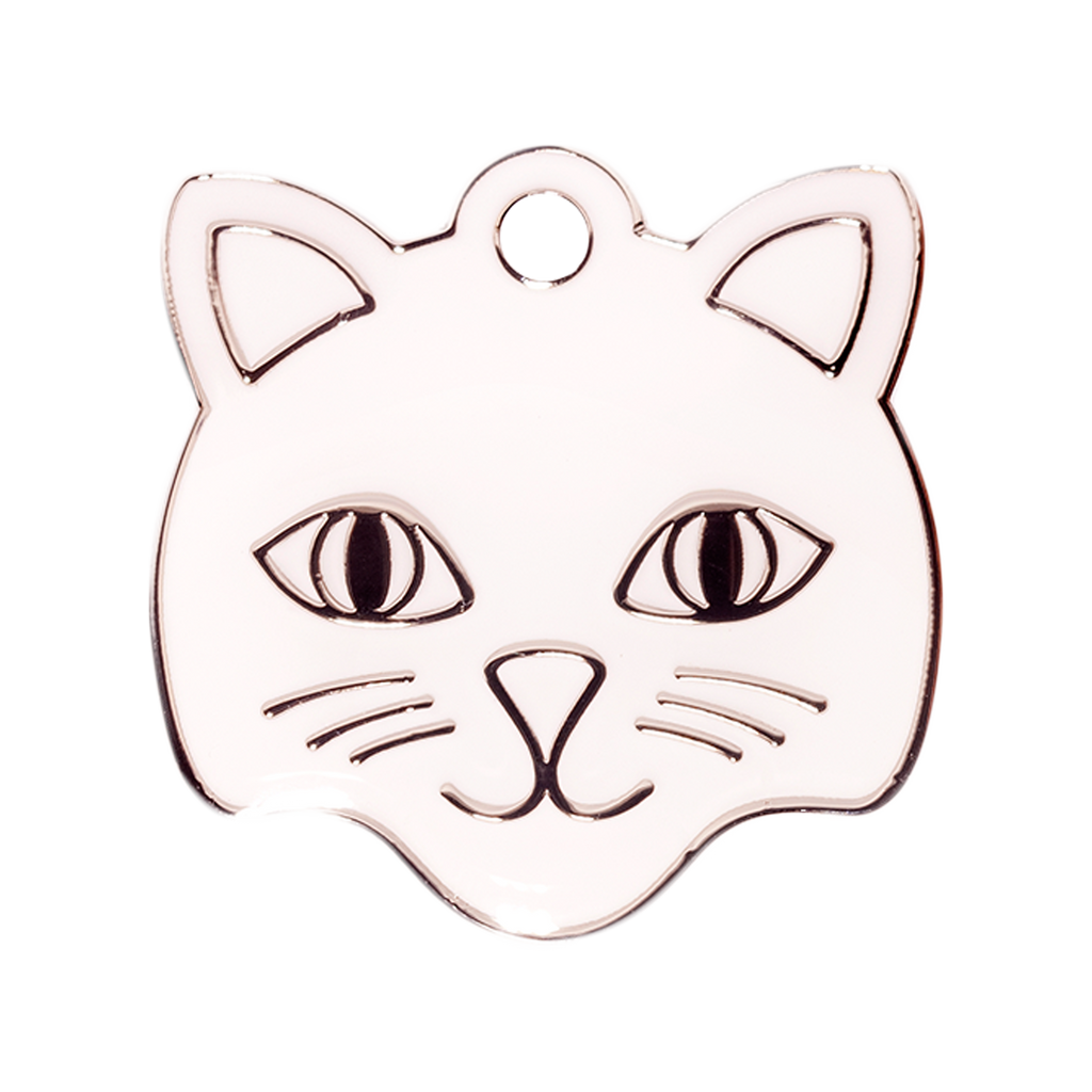 fashion-cat-face-white-small-id-tag