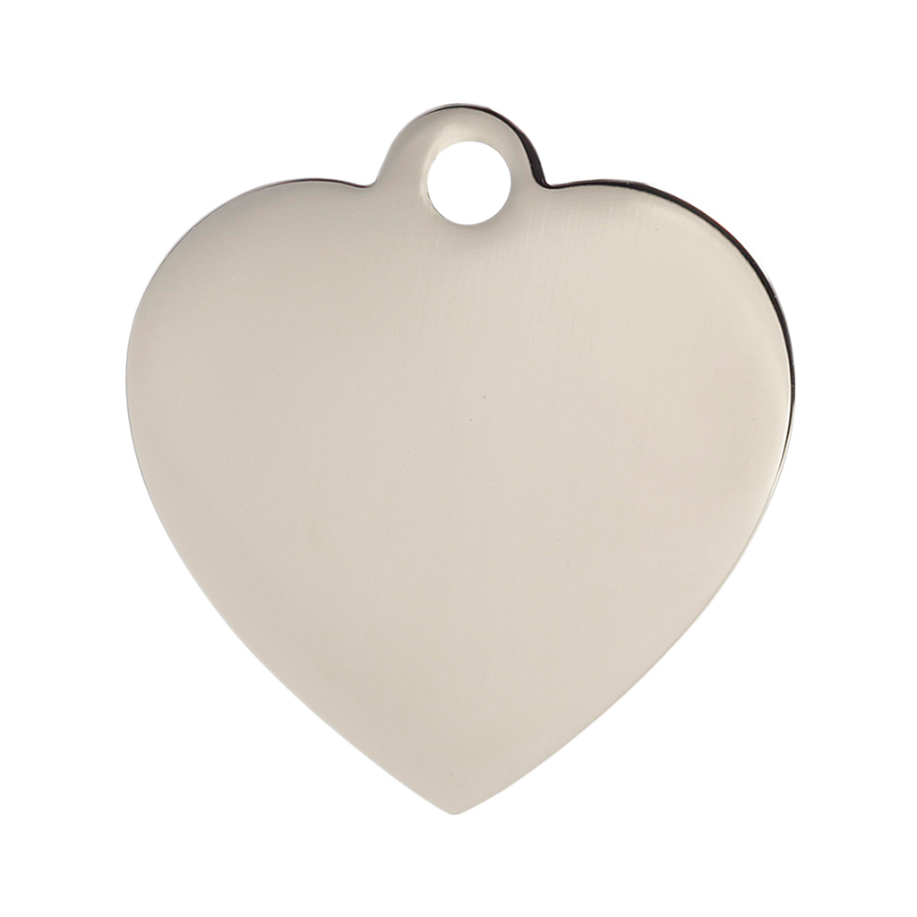 Small Pink Sparkly Heart Pet Tag