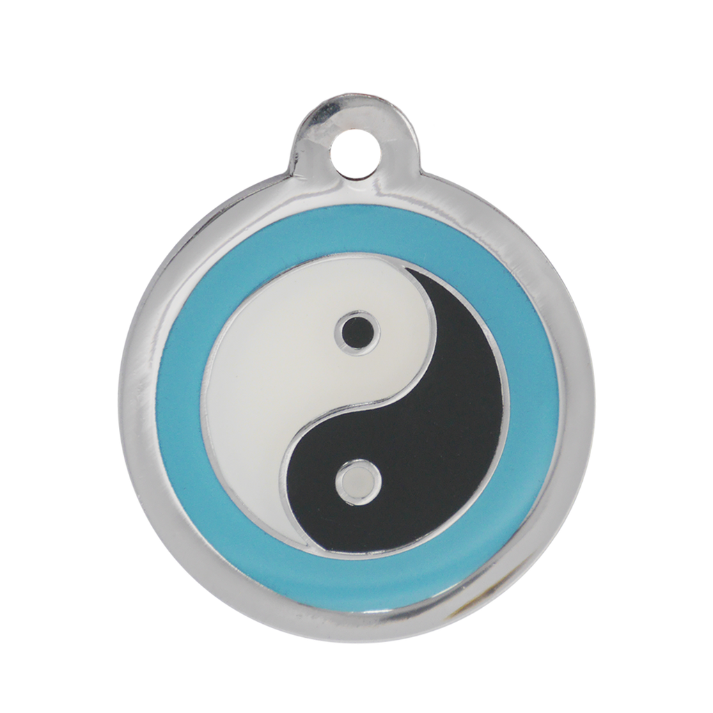 Blue Yin Yang Pet Tag