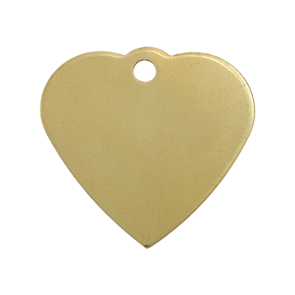 Brass Pet Tag | Heart Shape