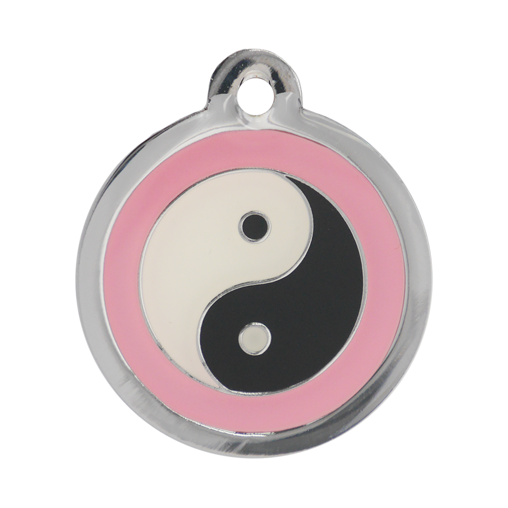 Pink Yin Yang Pet Tag