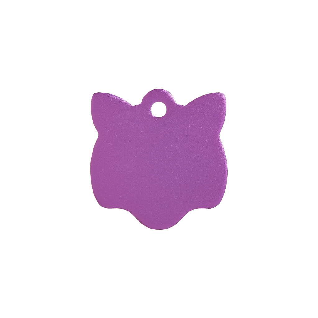 Purple Aluminium Cat Pet Tag