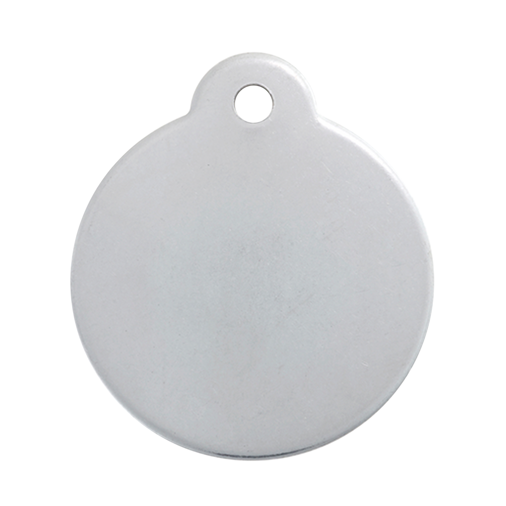 durable stainless steel pet ID tags - round