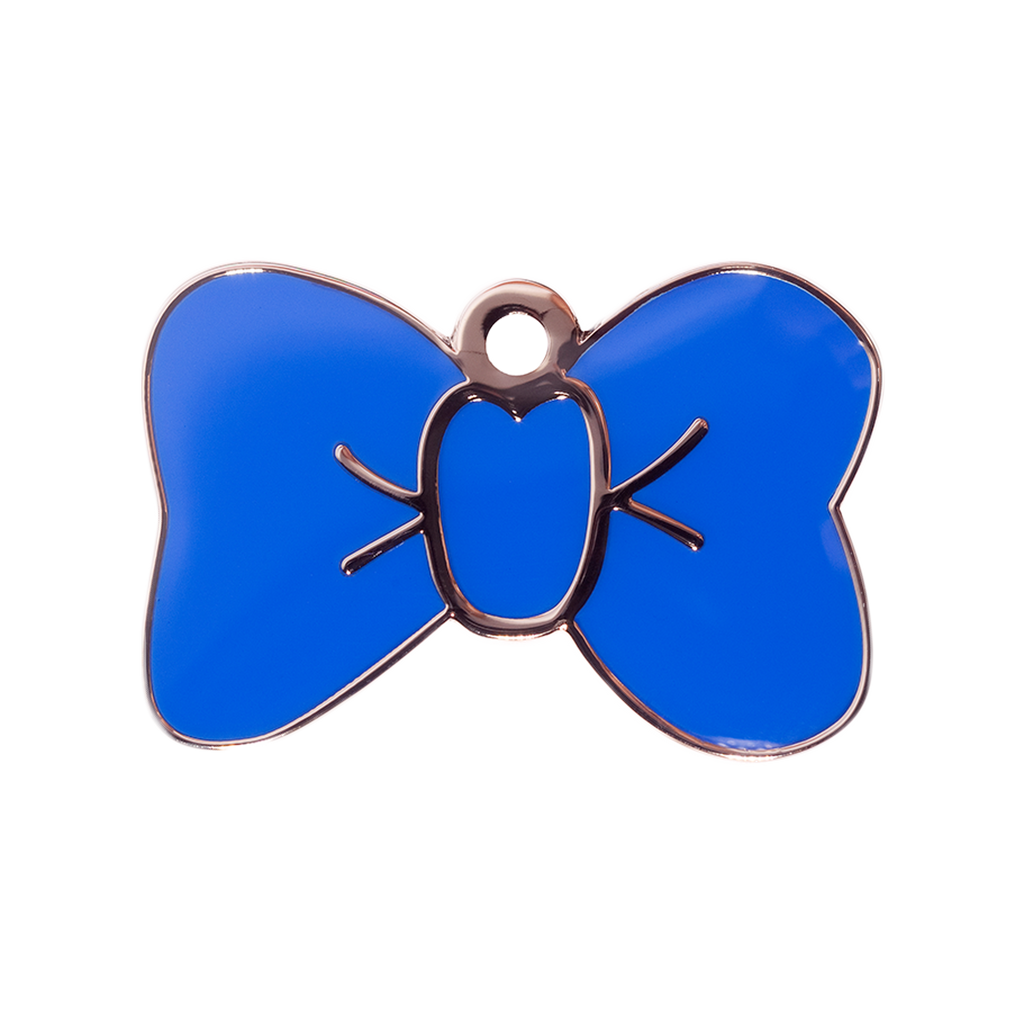 Small Blue Bow Tie Pet Tag